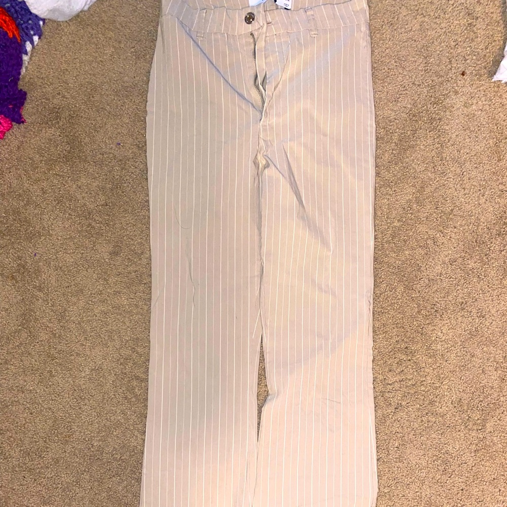 Bershka striped khaki pants